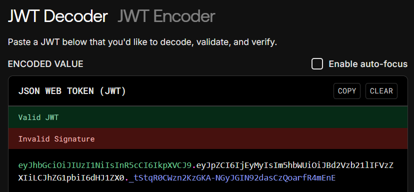 JWT Tampered